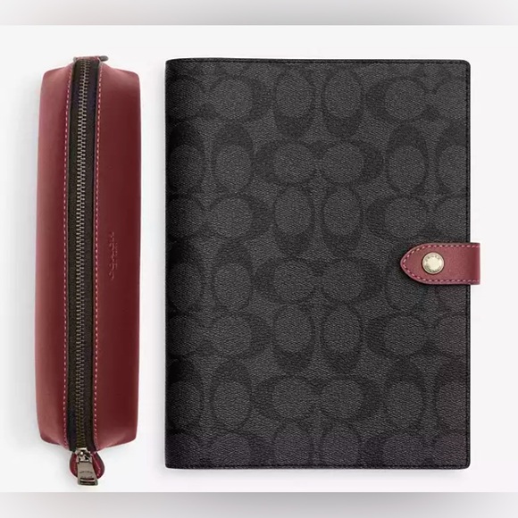 NIB Coach Boxed Notebook & pencil case in colorblock signature - Picture 1 of 13